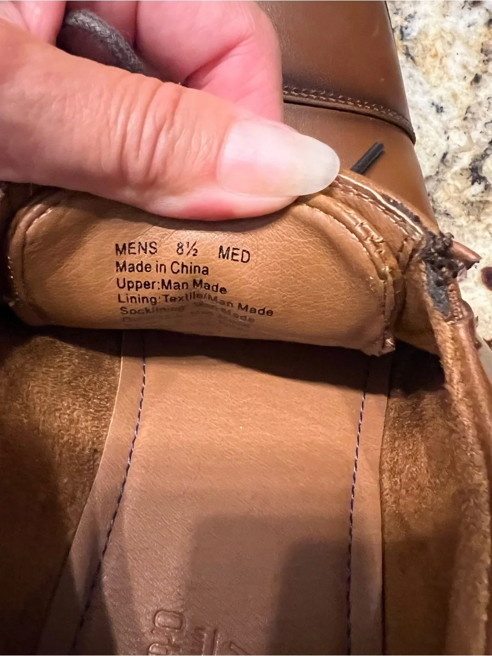 Apt. 9 Men's Cognac Leather Cap-Toe Oxfords